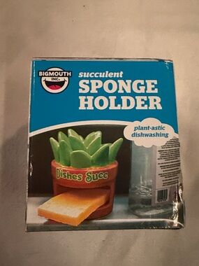 Succulent Sponge Holder - Green & Terracotta